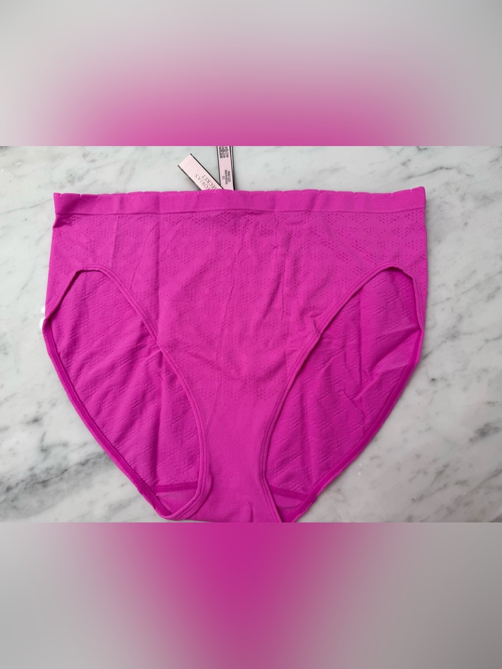 Victoria's Secret Hot Pink High Leg Brief. NWT. XL.
